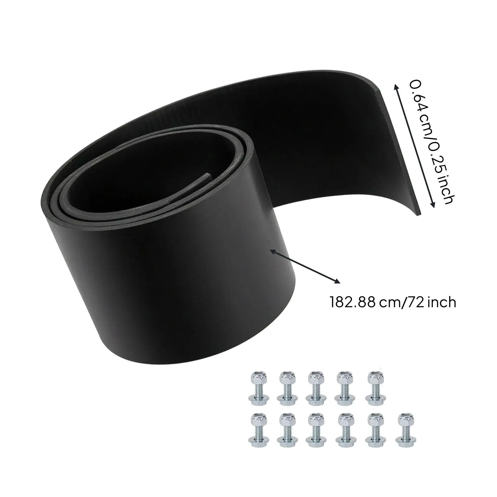 72 Inch Snow Plow Deflector for Plow Blade Rubber Edge Strip Fit Most ATV UTV Snow Plow Setup