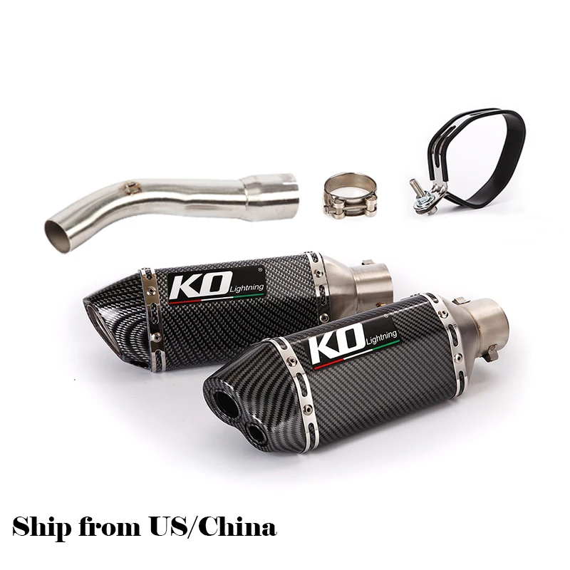 For Yamaha FZ1 All Years Motorcycle Exhaust System Middle Connection Link Pipe Slip On Muffler Baffler With DB Killer Stainless