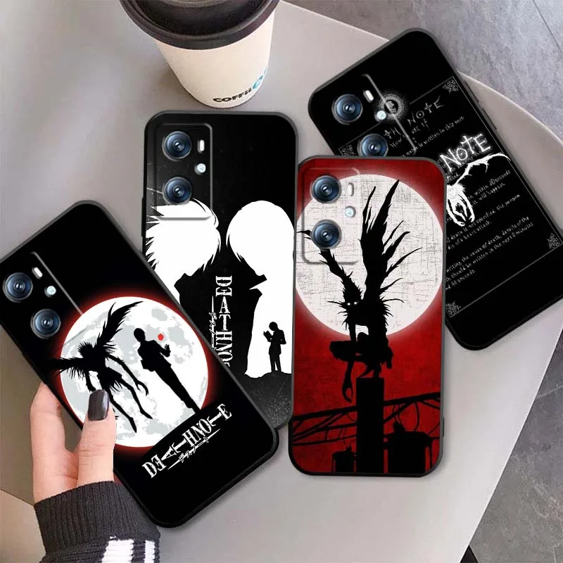 

DEATH NOTE Anime Cool Phone Case For OPPO Reno 7 A96 A40 A58 5 6 Realme GT A74 A78 Neo2 A74 A78 Find X5 X3 X7 X8 Black