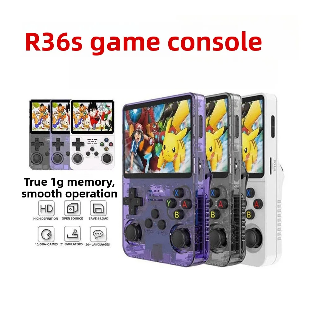 

Портативная ретро-аркадная игровая консоль R36S с двумя системами, 3D-графикой и открытым исходным кодом, новая модель