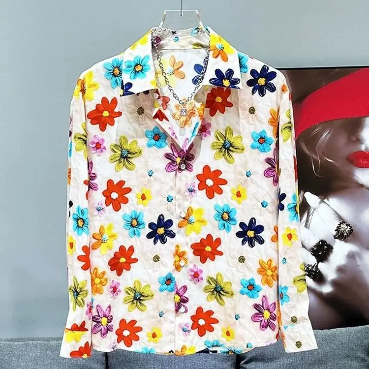

SpringSummer Vacation Floral Print Design Shirt