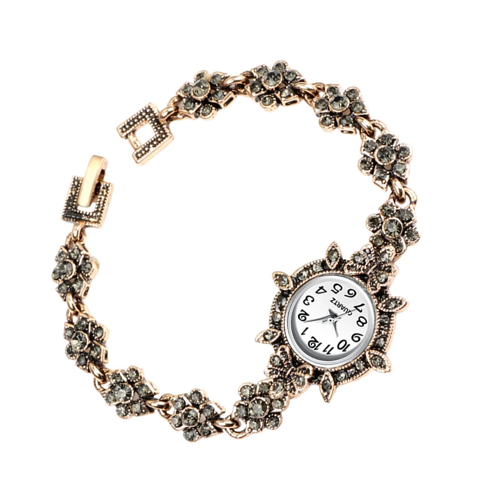 

Watch Fashionable Bohemian Style Quartz Bracelet Crystal Casual Vintage Zinc Alloy Retro Diamond Chain