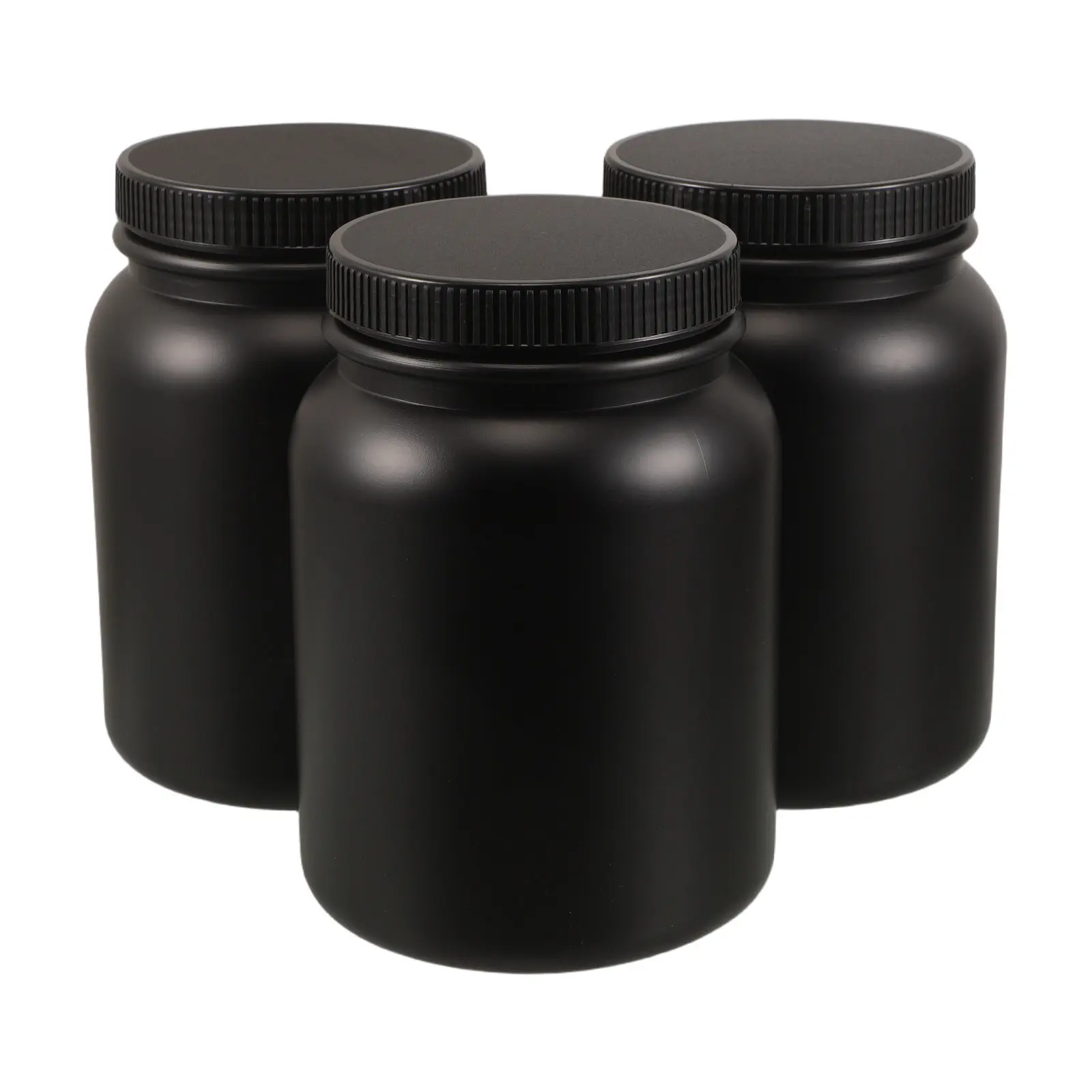3Pcs Lightproof Sample Bottles Black Hdpe Leakproof Laboratory Chemical Storage Container Large Dispensing Bottle