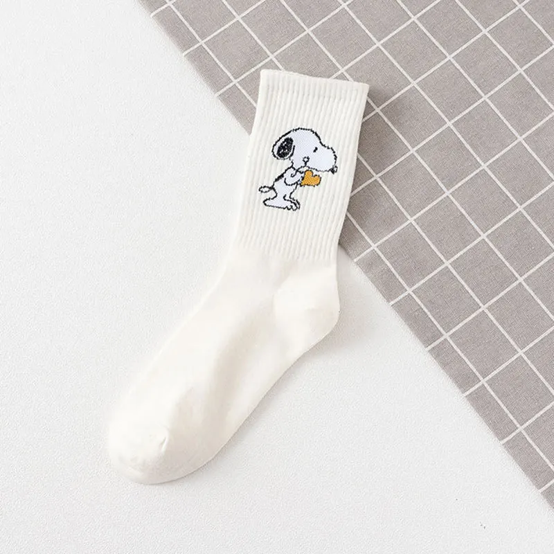 Kawaii Snoopy Socks Cartoon Anime In tube socks Students Sports Socks Spring Summer Autumn Soft Breathable Fashion Gift Toys Y2k