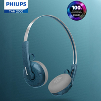 PHILIPS TAH2000 Bluetooth Headphone with APP Classic Metal Headband Ringo Intelligent Dual Connection 26H Battery Life for Sport