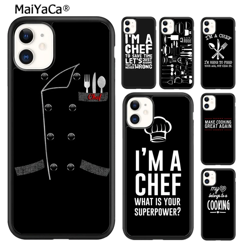 Custodia per telefono MaiYaCa Baking Cook Chef Cover per iPhone 16 15 SE2020 6 7 8 plus 11 12 mini 13 14 pro max shell coque