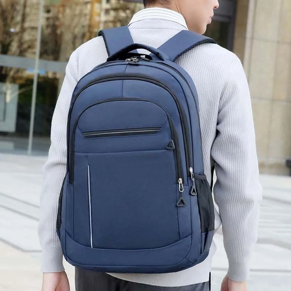 Lightweight Men's Business Backpack Minimalist Scratch Prevention Students Durable Daypack Fixed Webbing Anti-splash Water