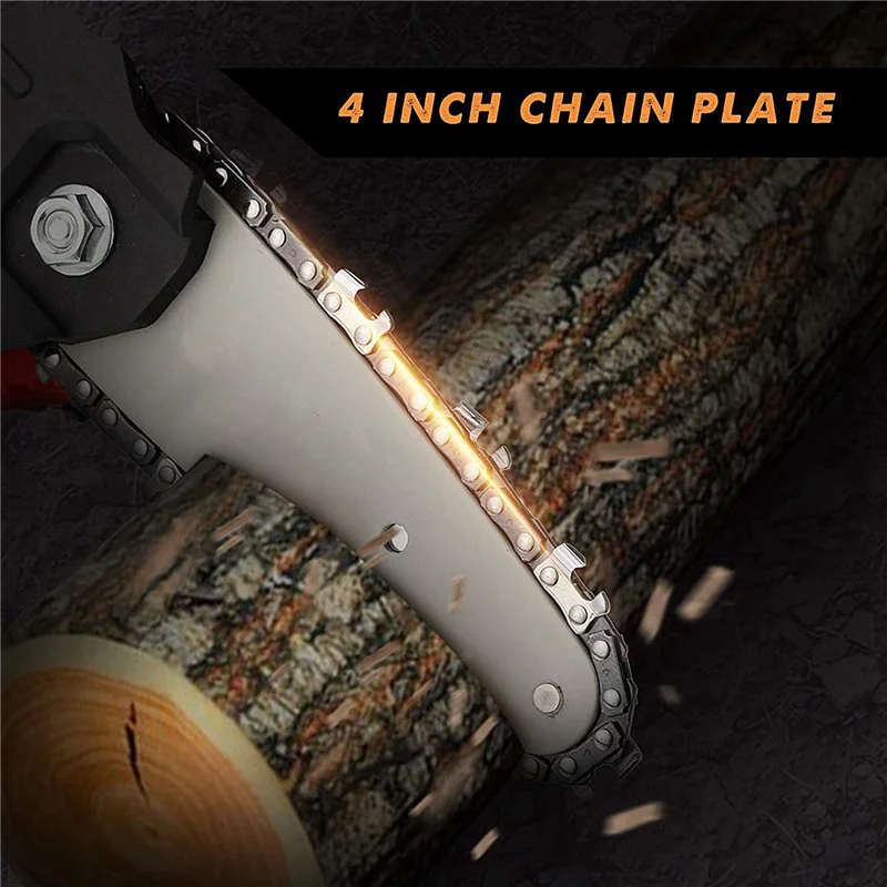 ABBO-2 Pieces 4 Inch Mini Chainsaw Guide Plate Replacement Guide Bar for 4 Inch Electric Chainsaw Parts Accessories