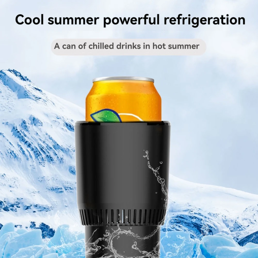 2 in 1 Cooling Heating Mug Holder with LCD Digital Temp Display DC12V Keep Beverage Cool Warm Road Tripper