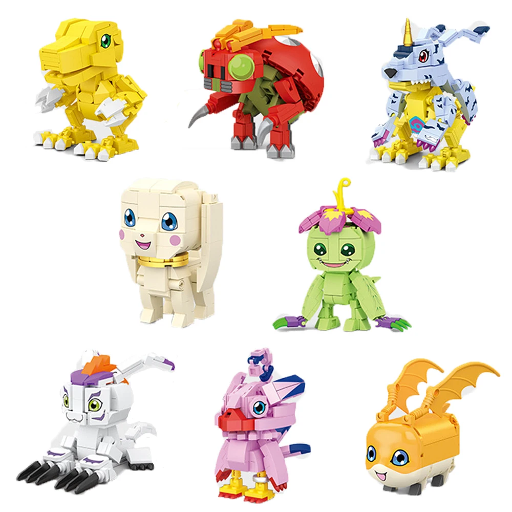 Digital Monster Model Building Blocks Brick Kit Digimon Adventure Agumon Garudamon Metal Greymon Figure Set Cartoon Toy Kid Gift