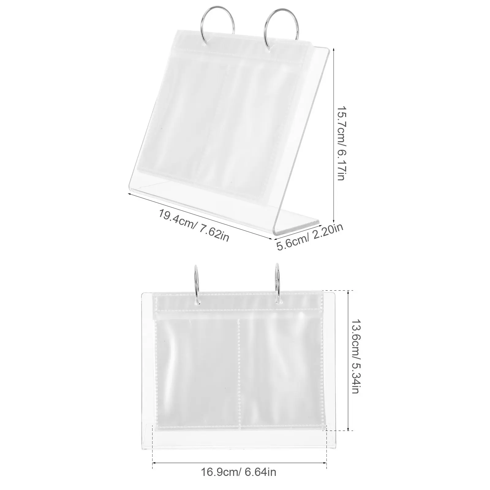 Flip Page Nail Wraps Storage Book Clear Pages Large Capacity Nail Art Display Organizer Salon Manicure Holder Book Display Stand
