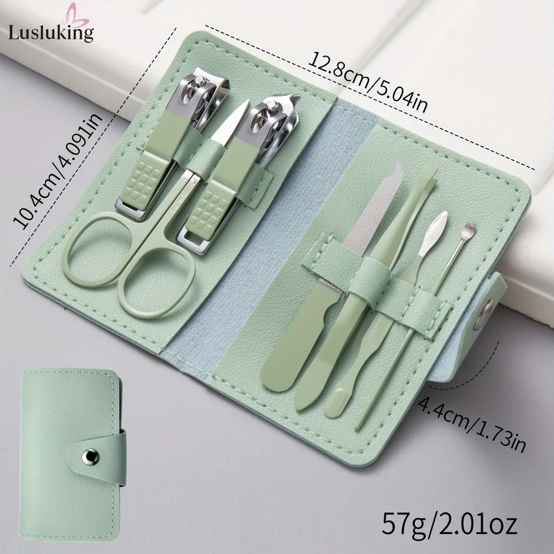 7 High-quality Stainless Steel Nail Clipper Set – Nail Care Kit, Cuticle Pliers, Personal Care Nail Tools, Suitable for Home and