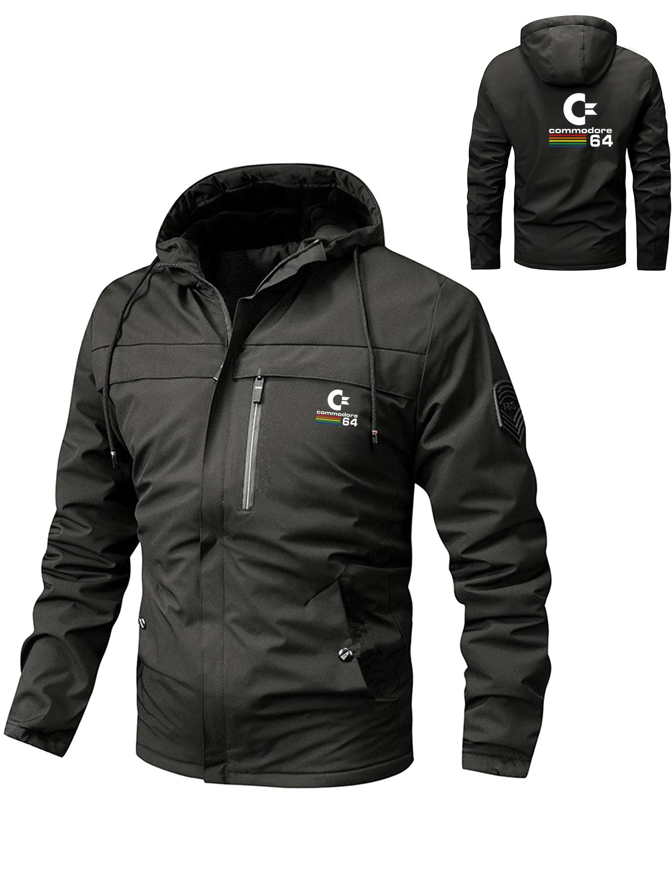 

Высококачественная повседневная уличная практичная куртка с капюшоном для мужчин, модная тактическая водонепроницаемая куртка-истребитель из мягкой оболочки