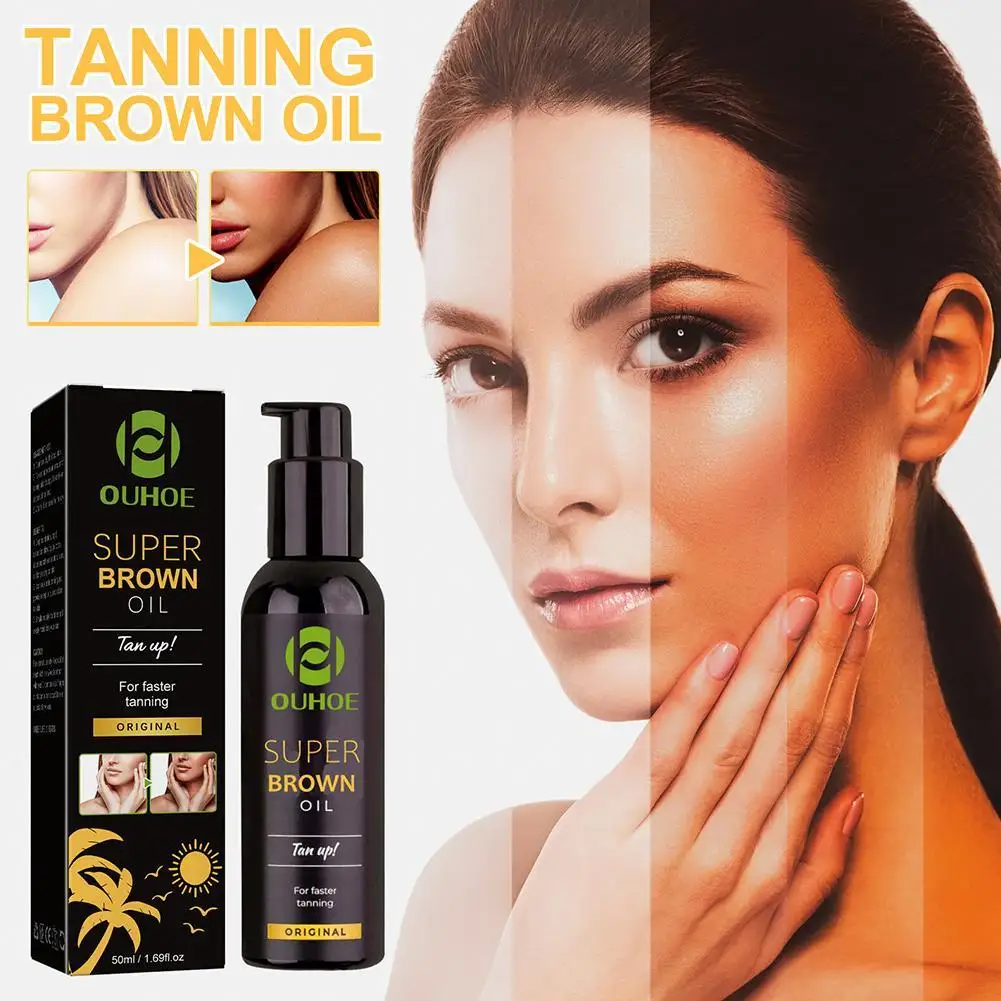 50ml Sun Oil Tanner Accelerator Long Lasting Moisturizing Nourishing Natural Tan Beach Sexy Solarium Suntan Self Tanning Oil