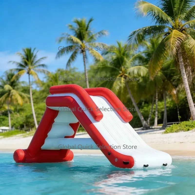 

13ft Summer Holiday Party Small Inflatable Water Slide Paddle Boat with Slide for Ki-ds Climbing Ladder