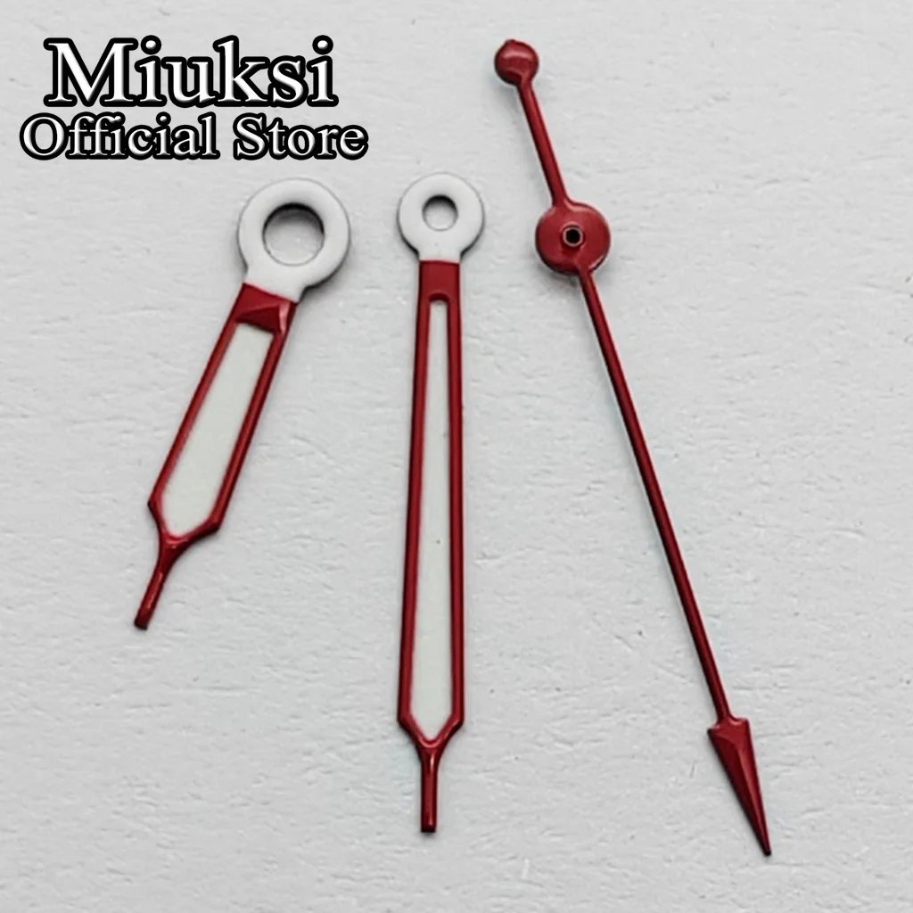 Miuksi VH31 rote Uhrzeiger passen zum VH31 Uhrwerk, grün leuchtendes Uhrenzubehörteil. – Detail 5