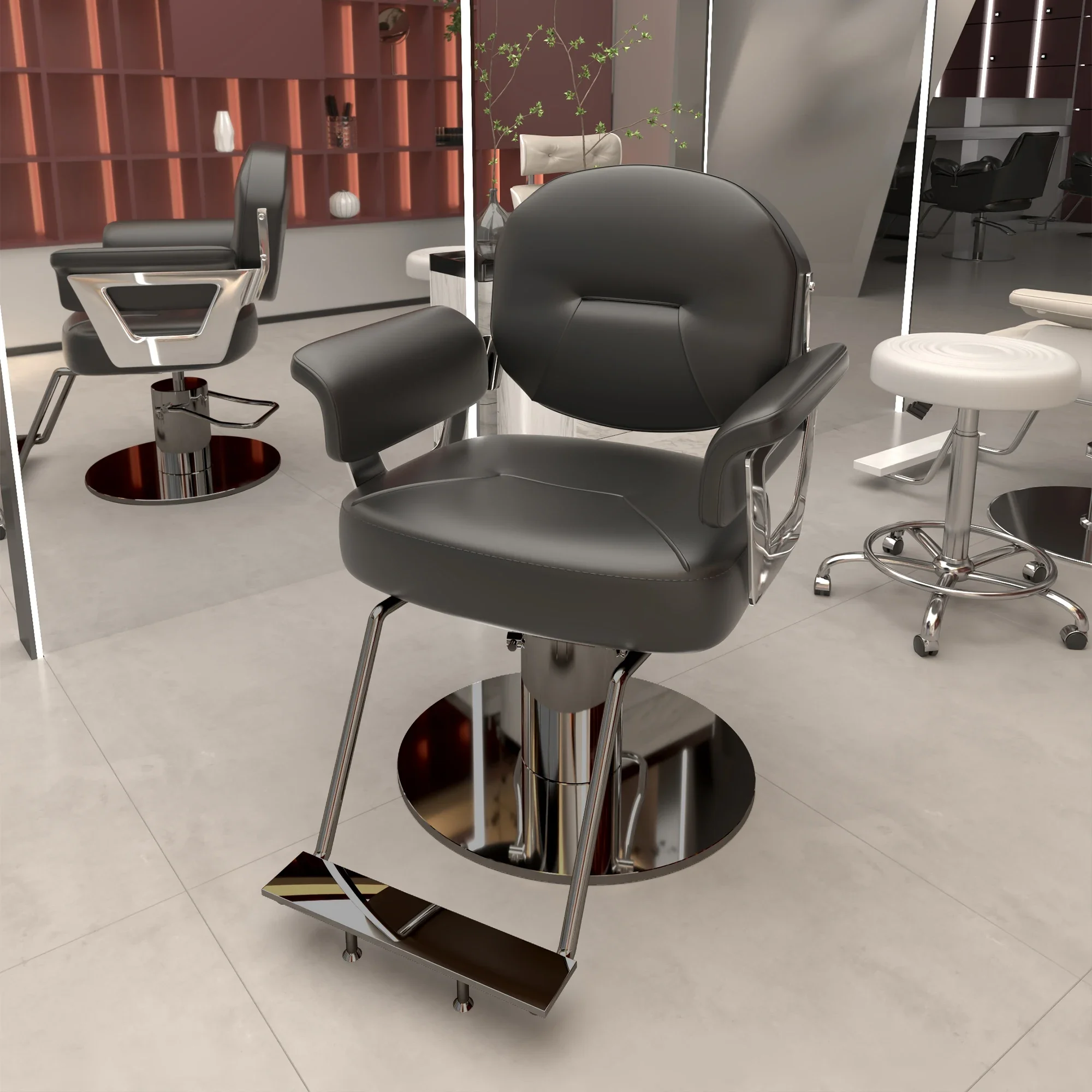 

Elegant style Contemporary Hair Salon Barber Chair beauty treatment ergonomic Barber Chair For Hair Stylist Hair Salon Furniture