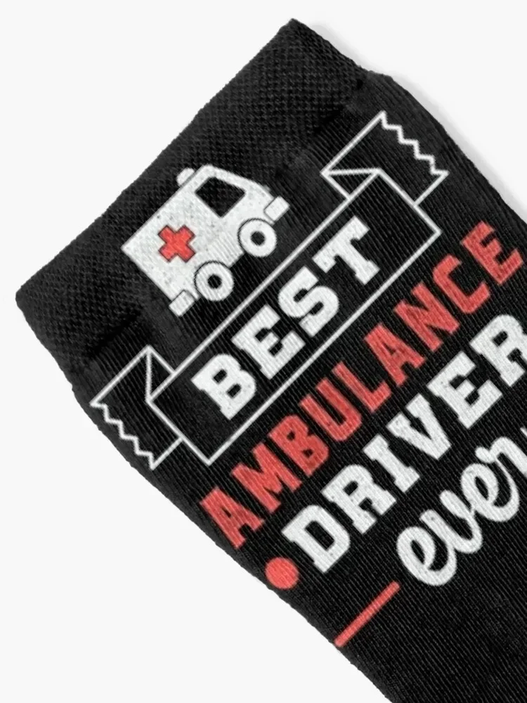 Best Ambulance Driver Ever Paramedic Emergency Socks cool cartoon floral Run Ladies Socks Men's