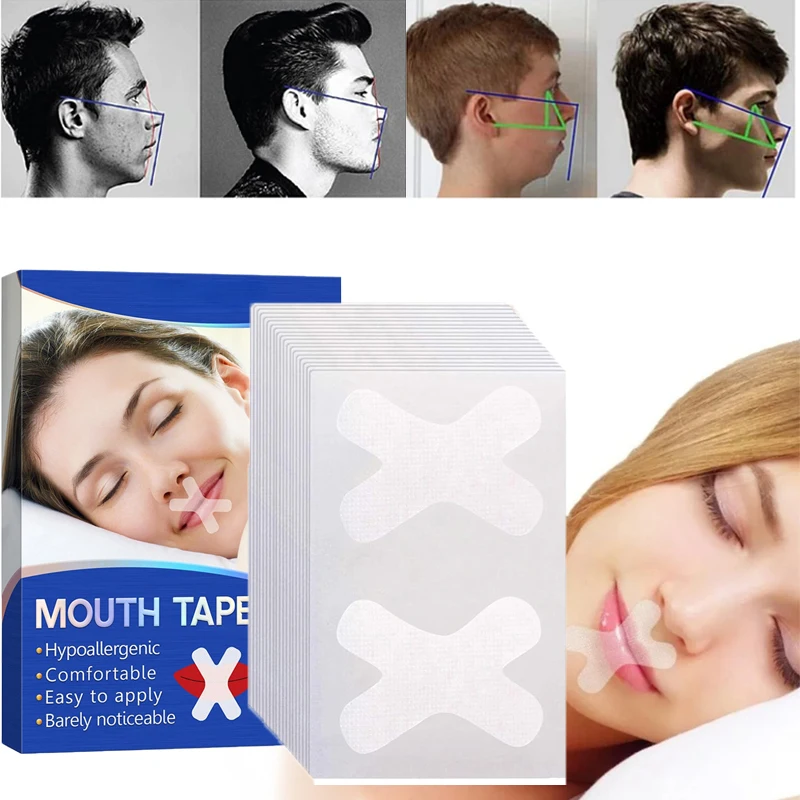 X Type Anti-snoring Patches to Prevent Insomnia Open Mouth Breathing Tape to Stop Snoring  Lip Mouth  Stickers Sleep Aid Snoring