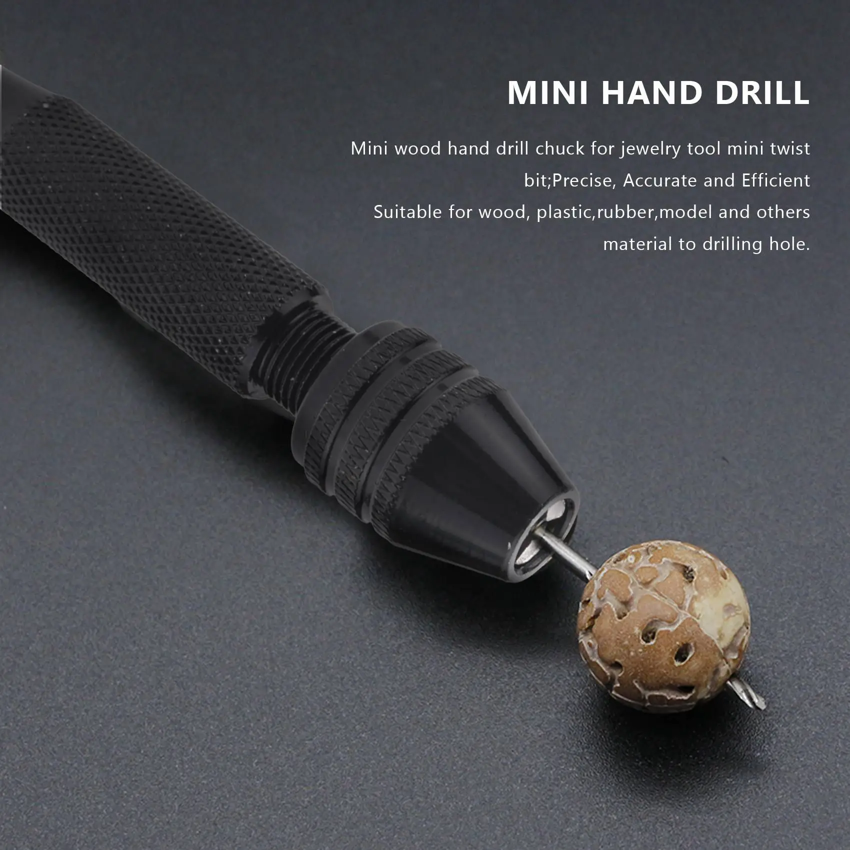 B28C-2 Buah Bor Tangan Aluminium Mini Mini dengan Chuck Tanpa Kunci + Alat Putar Bor Putar 20X