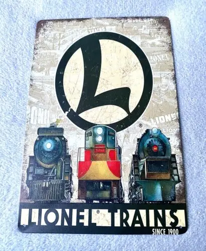 Lionel Legacy Trains 1900 Engine Sign 8” X 12” Vertical Retro Tin Sign