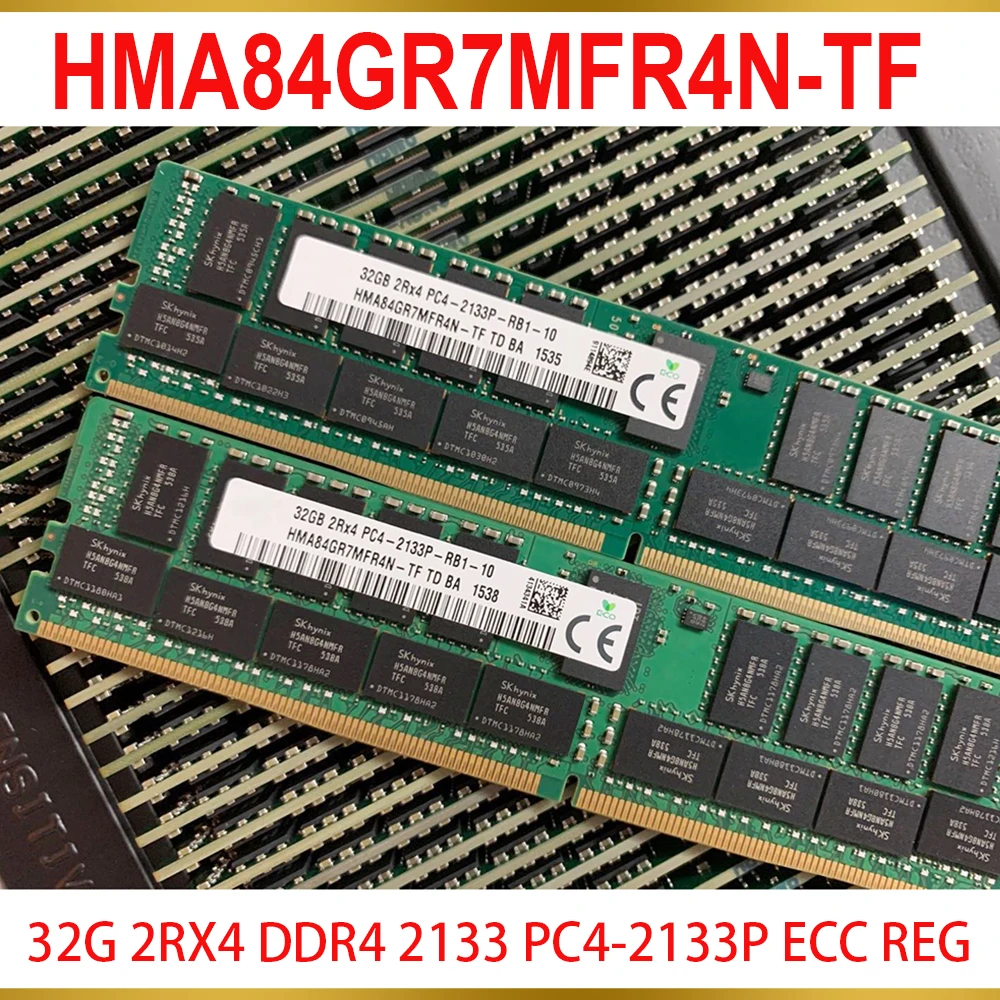 1 Pcs RAM 32GB 32G 2RX4 DDR4 2133 PC4-2133P ECC REG For SK Hynix Memory HMA84GR7MFR4N-TF