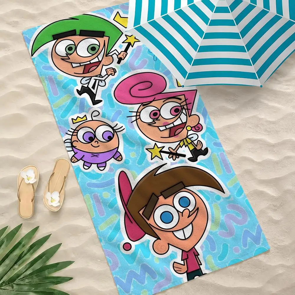 Animation The Fairly OddParents Towel Towel Beach Towel Oversized Quick Dry Towel Absorbent Soft Swim BeachTowels for Men Women