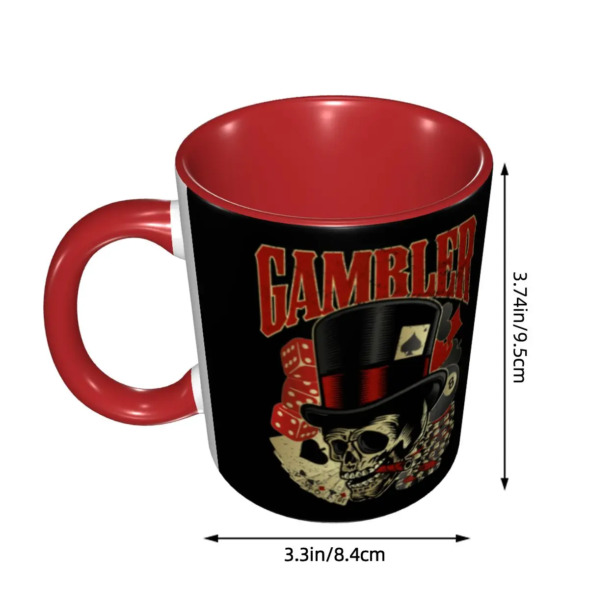 Biker Motorcycle Skull Rockabilly Coffee Mug DIY Custom Ceramic Tea Milk Mug Cup