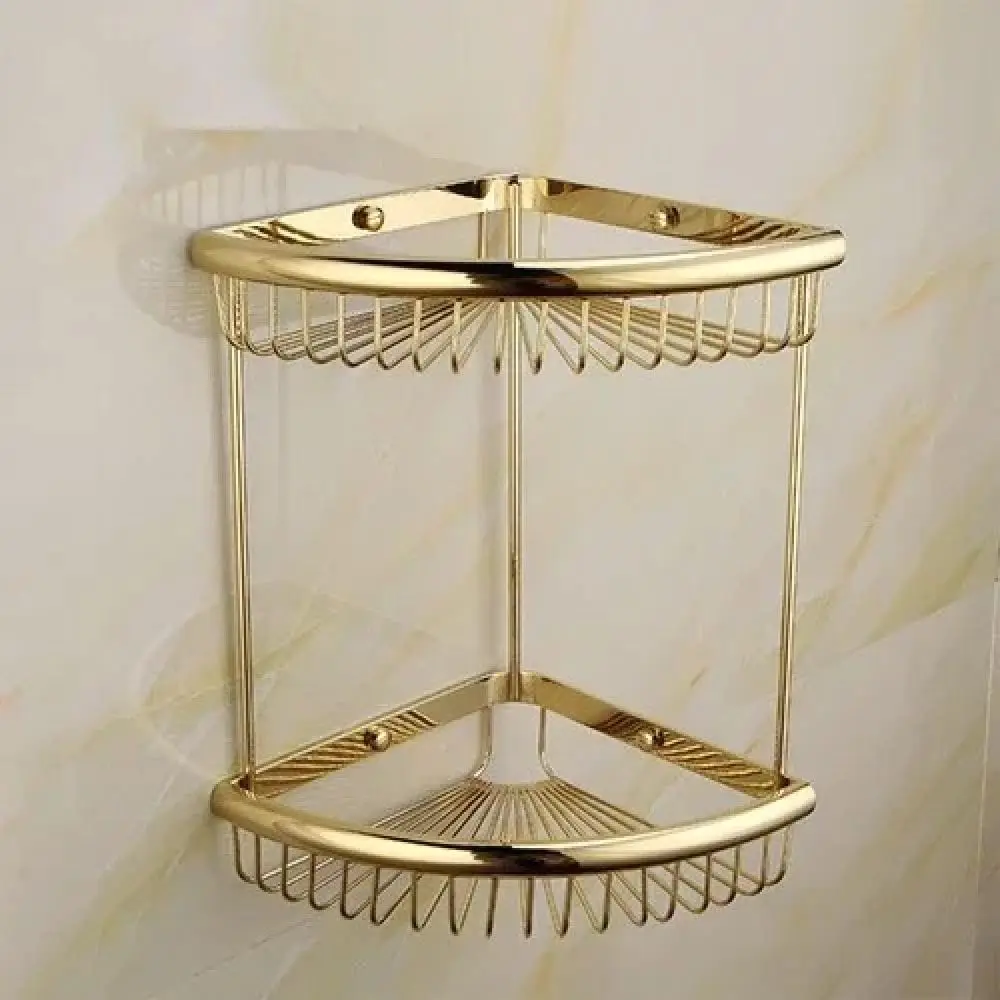 

Brass Gold Bathroom Accessories Set Soap Dish Toilet Paper Holder Rack, Customized