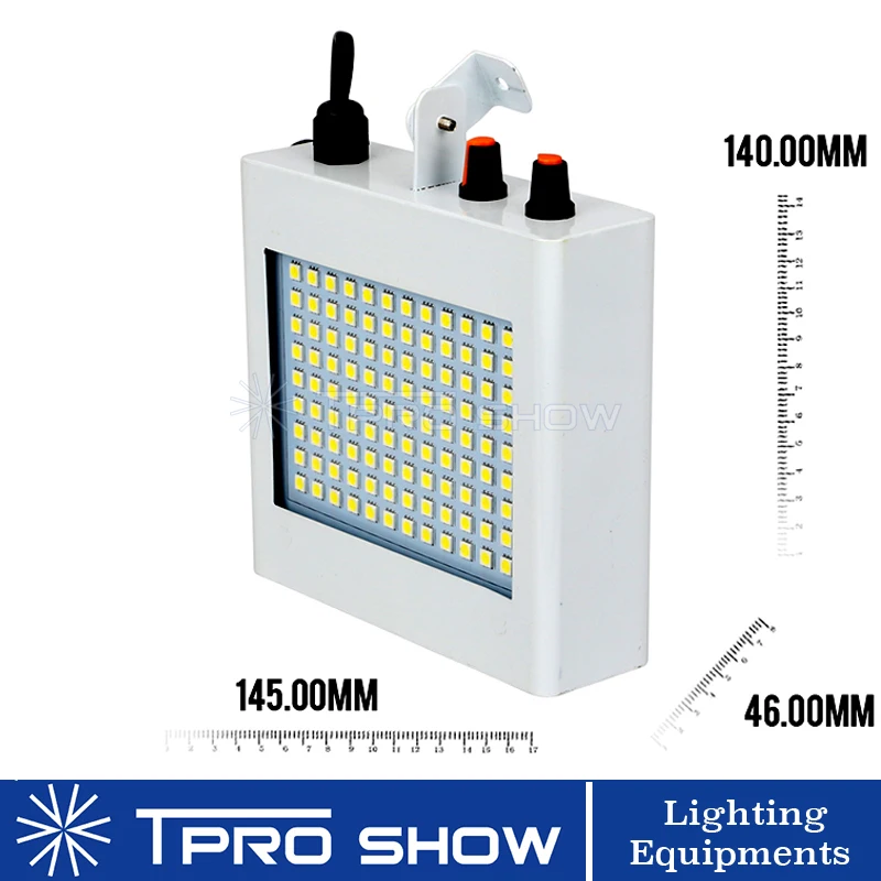 화이트 RGB 스트로브 라이트 파티 108 LED 스트로보스코프 프로젝터, 플래시 속도 조절 가능, 디스코용 리모컨 무대 조명 효과