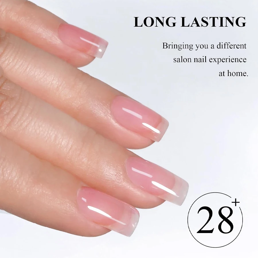 Mpow 10ml Nude Top Coat Gel Nail Polish Glossy Shiny Finish for Nail Art Soak Off UV LED Semi Permanent Nail Art Manicure Tool