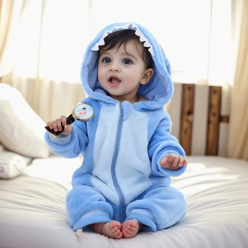 Pyjama de dessin animé pour enfants, combinaison CAN O and Stitch, accessoires d'animaux d'anime Disney, costume Kawaii pour Halloween, cosplay de carnaval