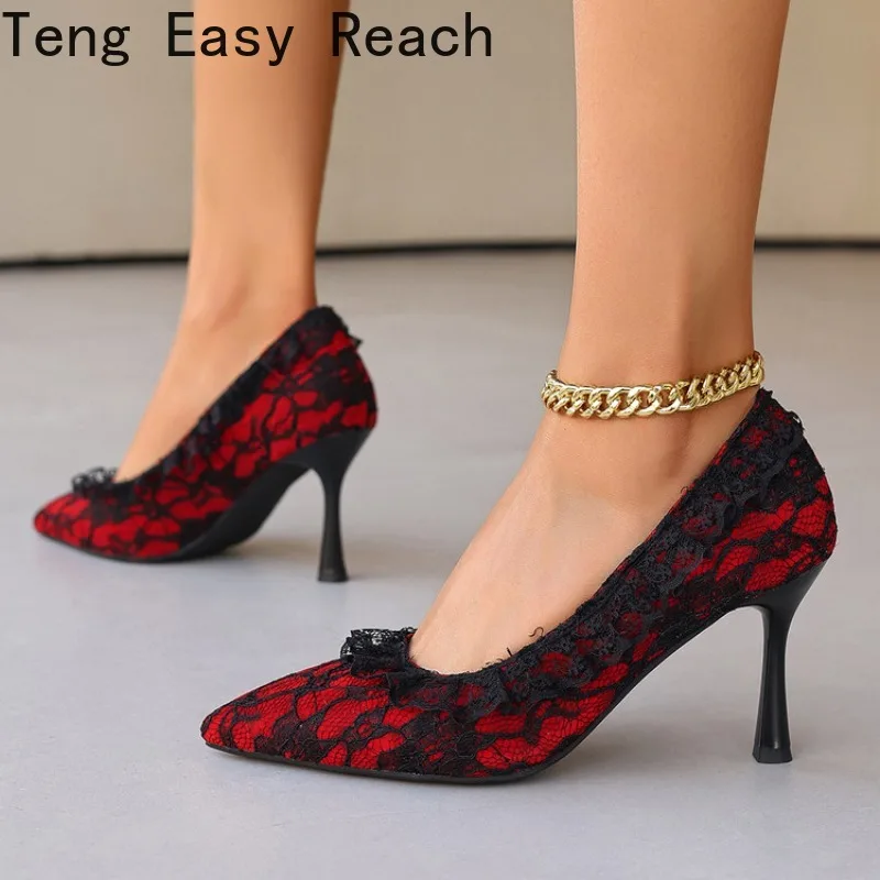 2026 Spring and Autumn New Women's High Heels Paired with Multiple Colors, Cute and Suitable for Date Parties