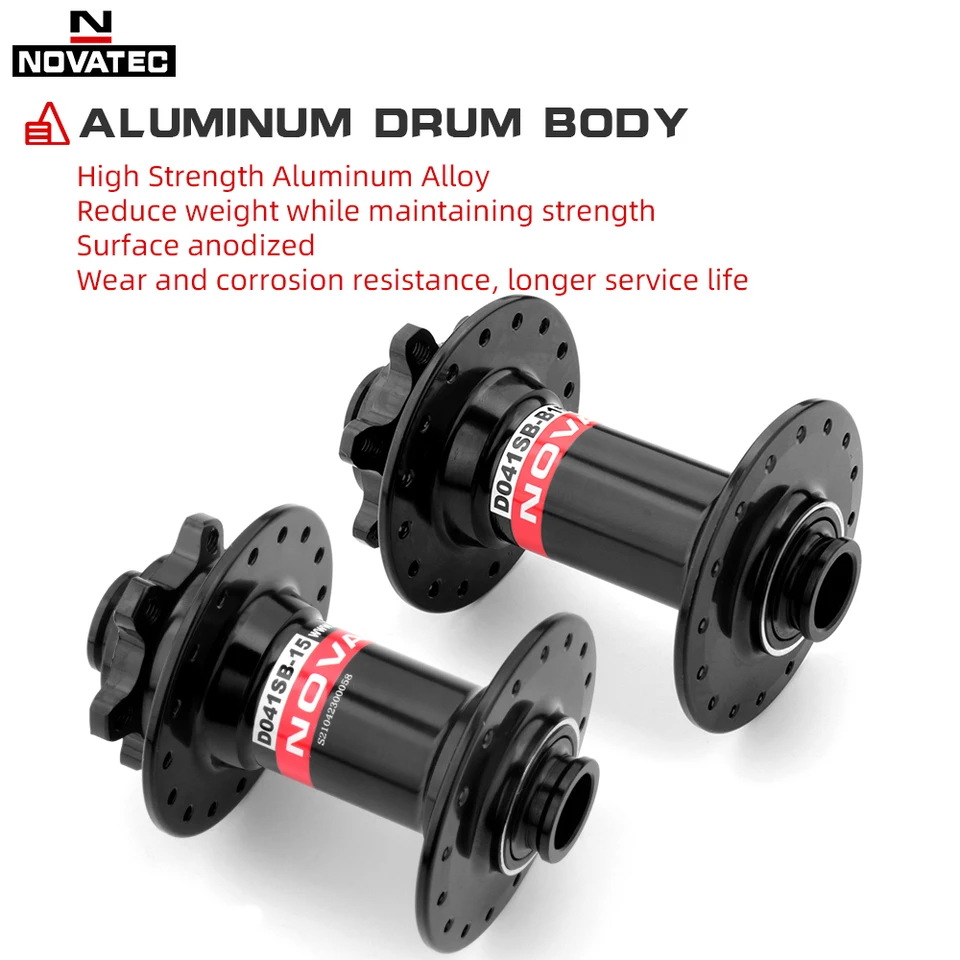 パーツ SUPERB RACING HUB SET 32H Novatec Boost hub D041SB-15 15x110mm mtb front hub 32 hole Thru