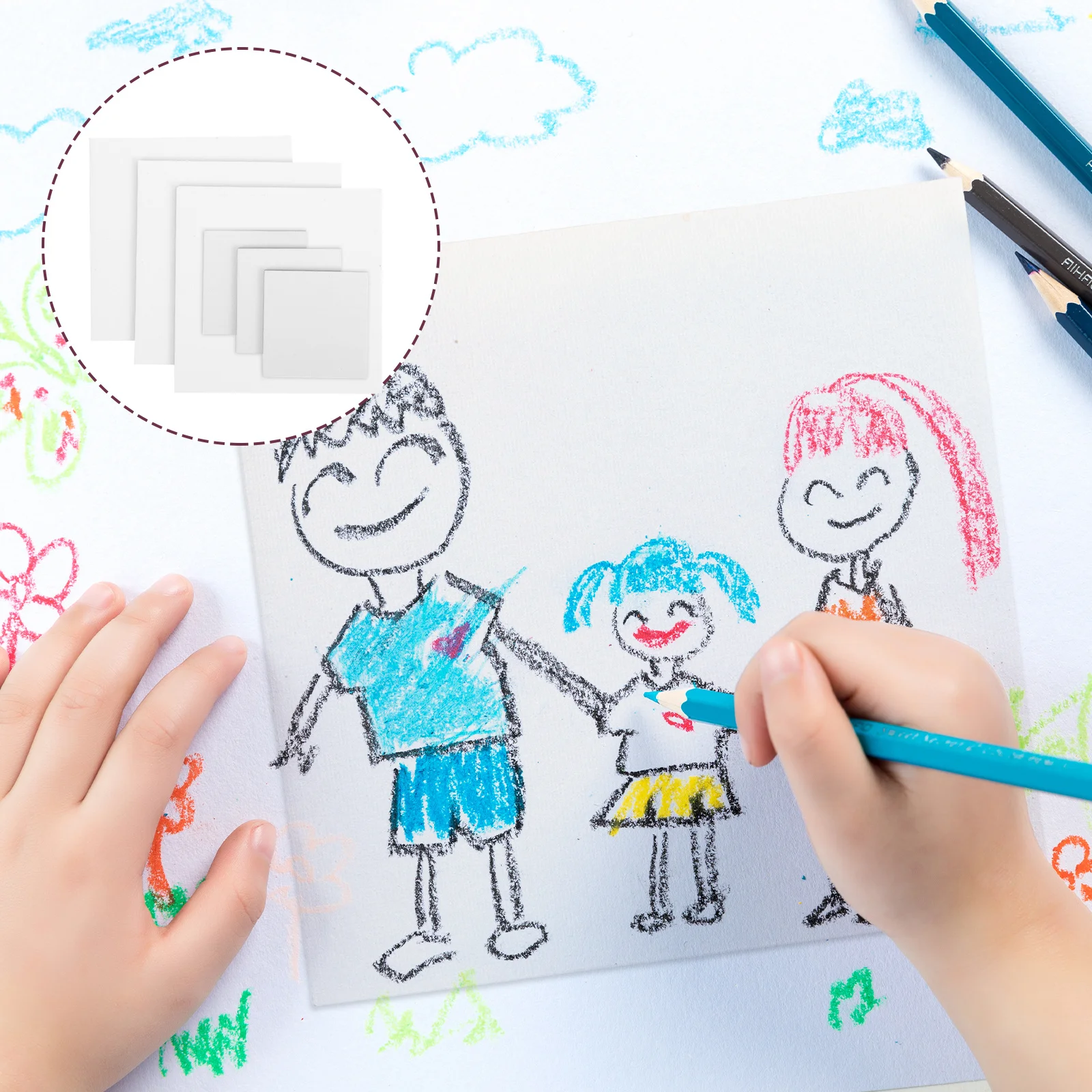 6 قطع من لوحات القماشية للفنانين، لوحات طلاء زيتية ذات جودة احترافية، سطح أملس للمبتدئين والأطفال، لوحات فنية للرسم #5