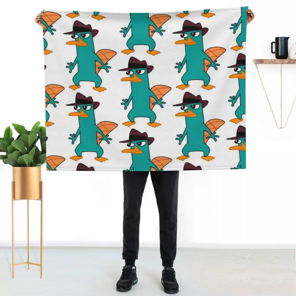 perry the platypus (7) Throw Blanket Blankets For Baby Luxury Thicken Soft for babies Soft Plush Plaid Single Blankets