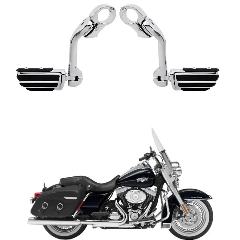 

For Harley Electra Road King Street Glide 1-1/4" Bars Motorcycle Acsessories Accessory Long Highway Foot Pegs