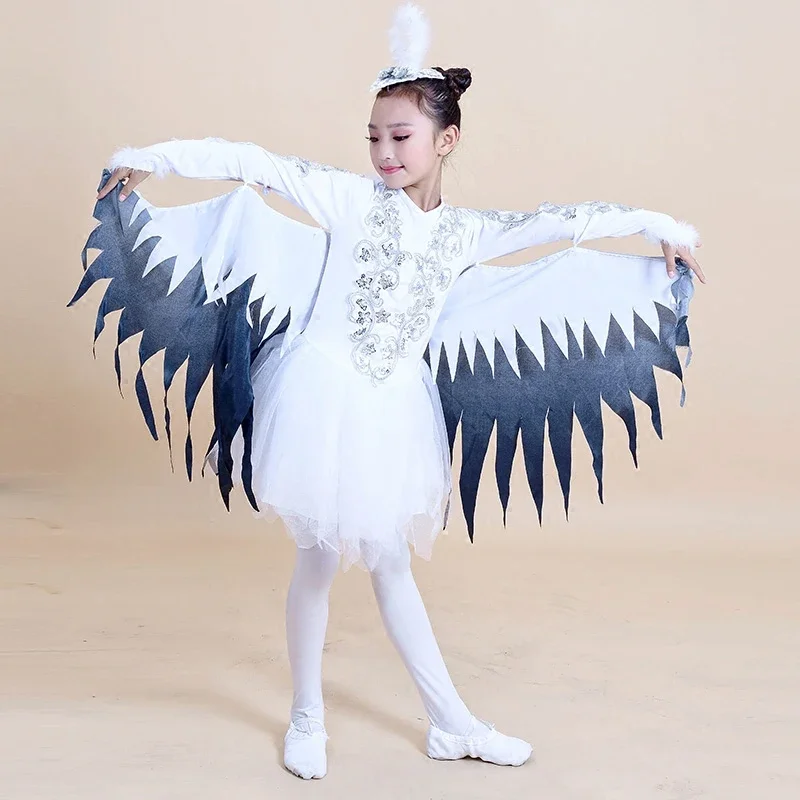 Children Modern Dance Costumes Dance Animal Characters Costumes Halloween Birds Clothing Sparrows Magpie Performance clothing