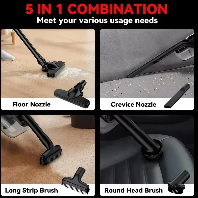 Cordless Handheld Vacuum Cleaner Portable Vehicle Mounted Floor Cleaner Household Power Tools Fit Milwaukee  Battery