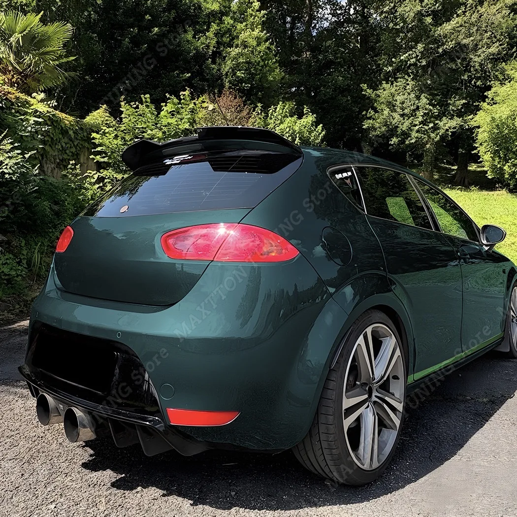 for SEAT Leon MK2 1P 2009-2013 Facelift Cupra R TDI TSI TFSI Gloss Black ABS UV Coat Rear Boot Roof Spoiler Wing Lip Kit Tuning