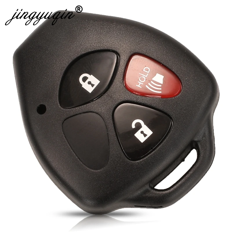 Jingyuqin 10 sztuk 2/3/4 przyciski obudowa pilota z klucz samochodowym Shell FOB dla Toyota Camry Corolla Avalon Venza bez grota