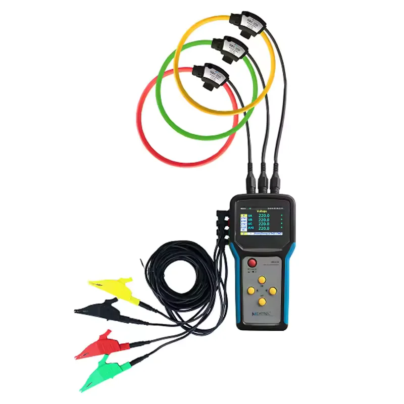 Meatrol ME435 Handheld Energy Meter Analyzer Three-Phase Power Meter with Roche Coil and Voltage/Current Measurement