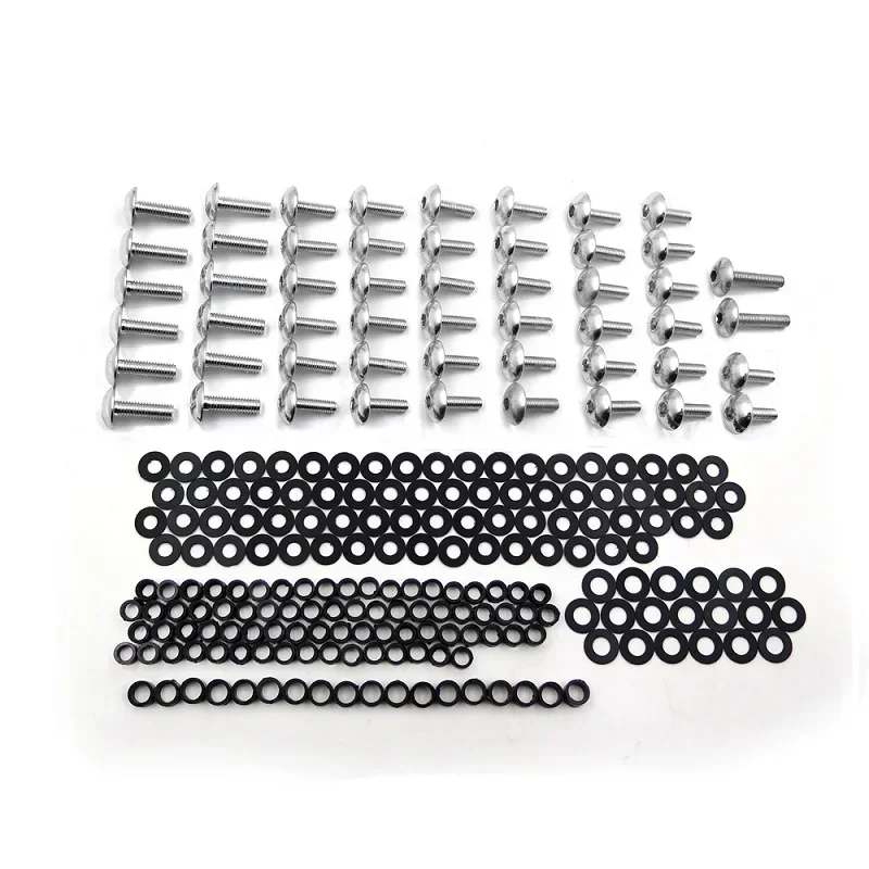 

Silver Motorcycle Fairing Bolt Kit Body Screws Fasteners for 1999-2002 Yamaha YZF R6