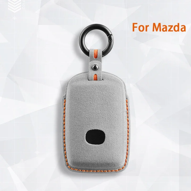 

Top Suede Car Remote Key Case Cover Shell For Mazda 3 Alexa CX30 CX-4 CX5 CX-5 CX8 CX-8 CX-30 CX9 CX-9 Protector Fob Accessories