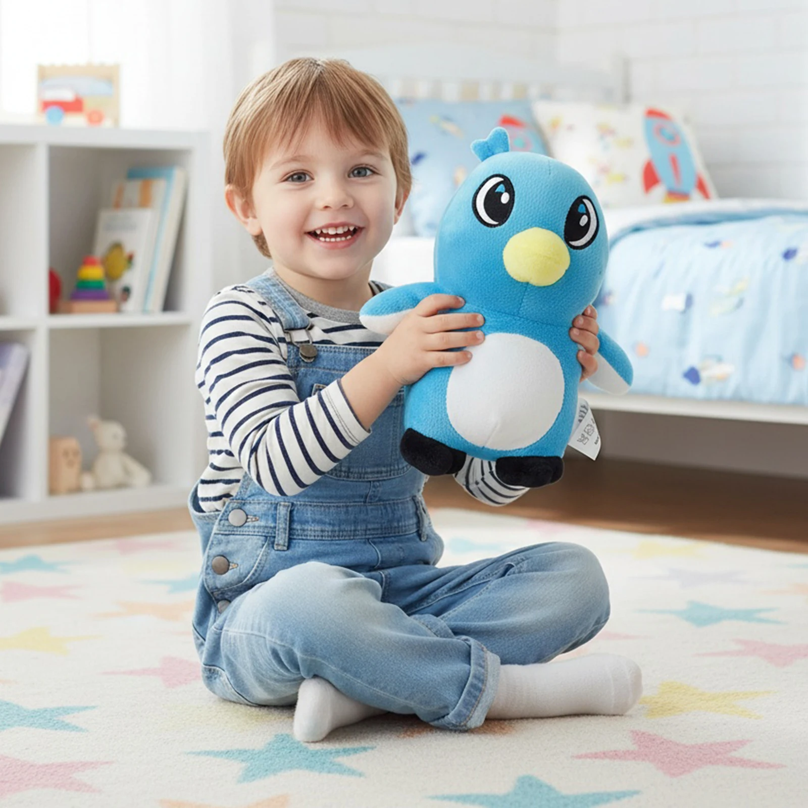 Jouet pingouin en peluche de 25cm, 2-1 pièces, poupée de jeu de dessins animés, figurine d'animal en peluche mignon pour enfants, cadeaux d'anniversaire et de noël