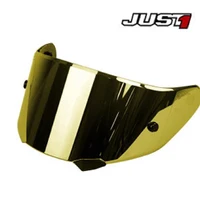JUST 1 Lente para casco de motocicleta Golden Casco mica Azul Viseras para casco
