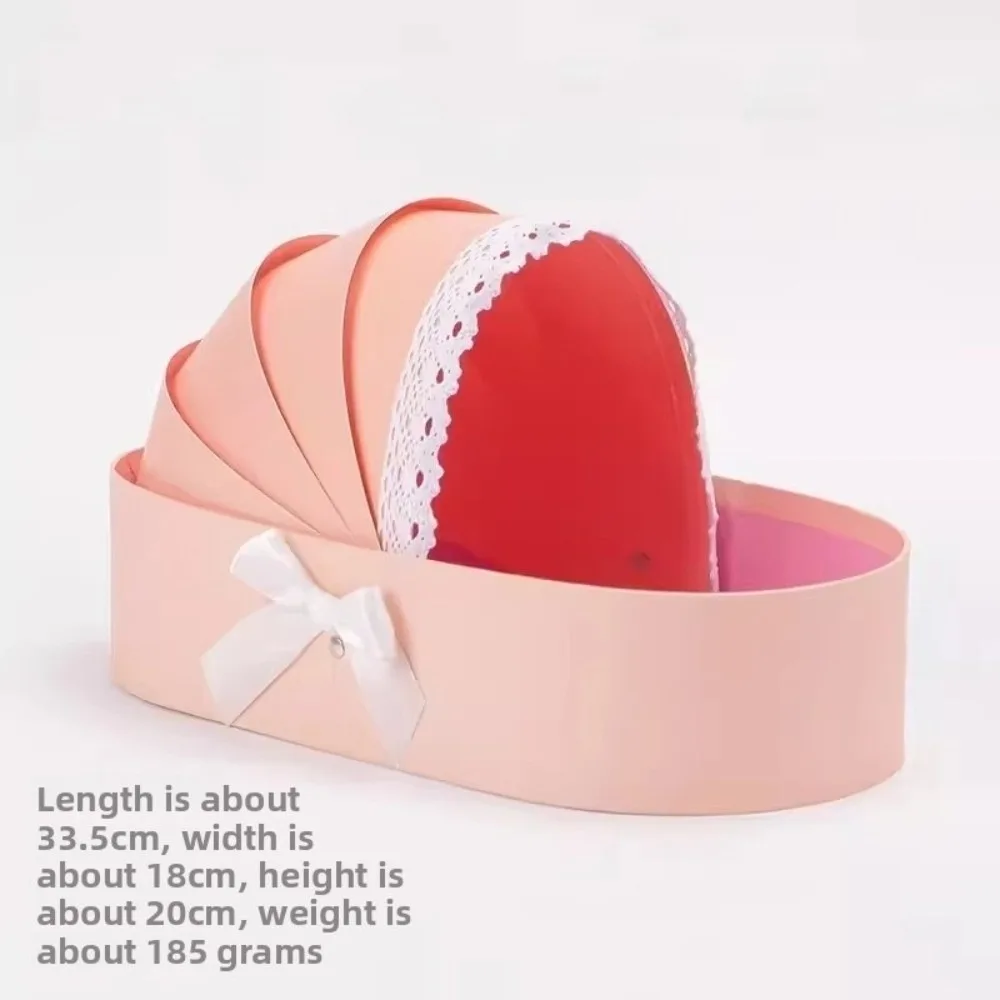 New Blue Pink White Shower Gift Box Fresh Flower Multi-Functional Moon Cake Basket Moon Cake Fresh Flower Arrangement Box image 3