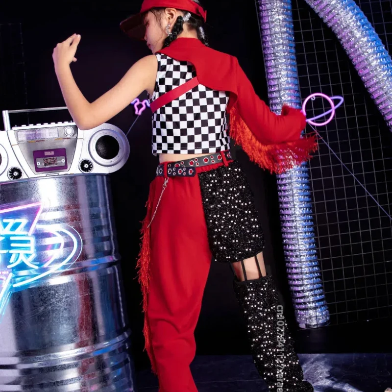 مجموعة رقص الشوارع الرائعة والوسيم للأطفال، ملابس رقص الجاز العصرية للفتيات، مجموعة أداء الهيب هوب للأطفال