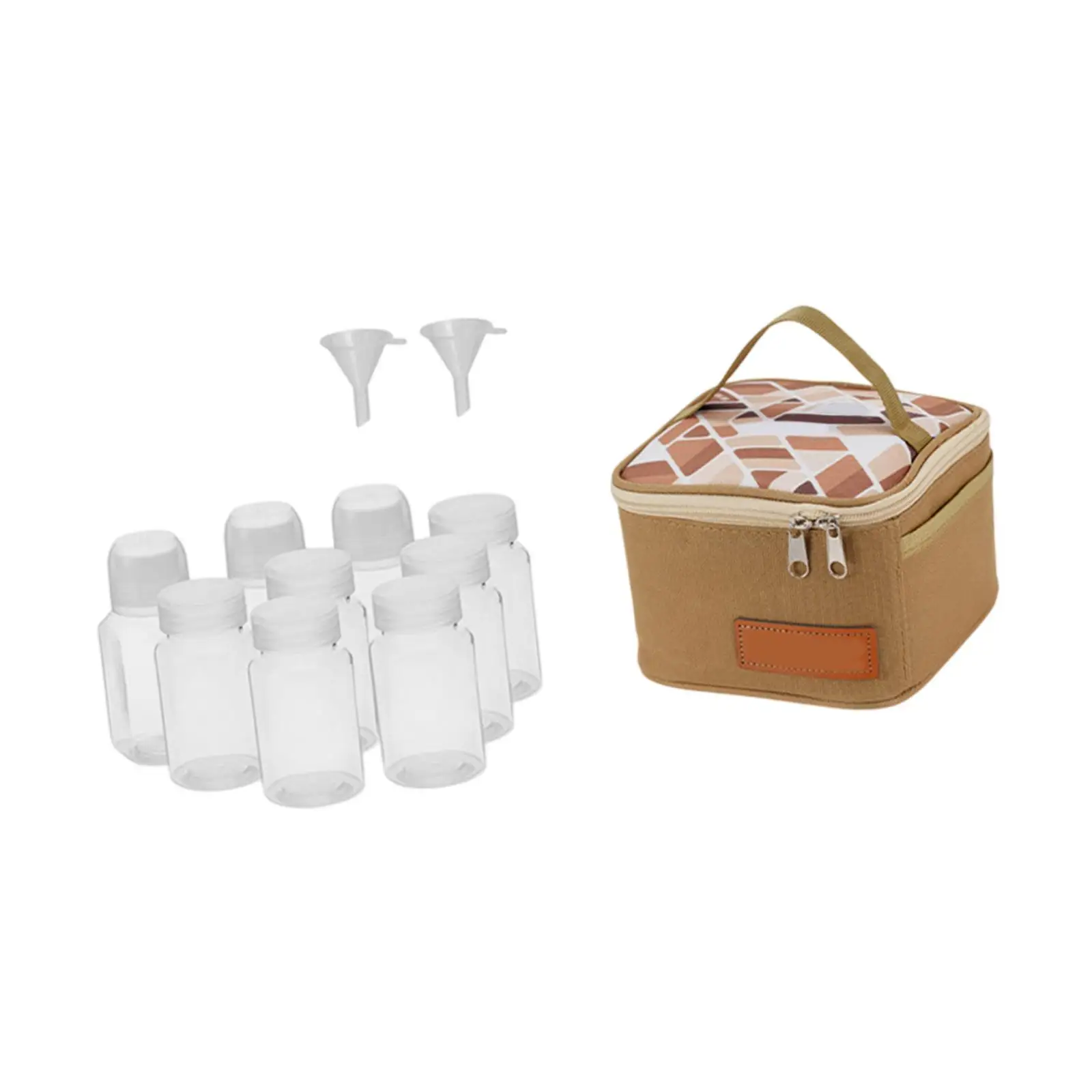 Camping Spice Kit with Storage Bag Condiment Jars for Picnic Backpacking BBQ