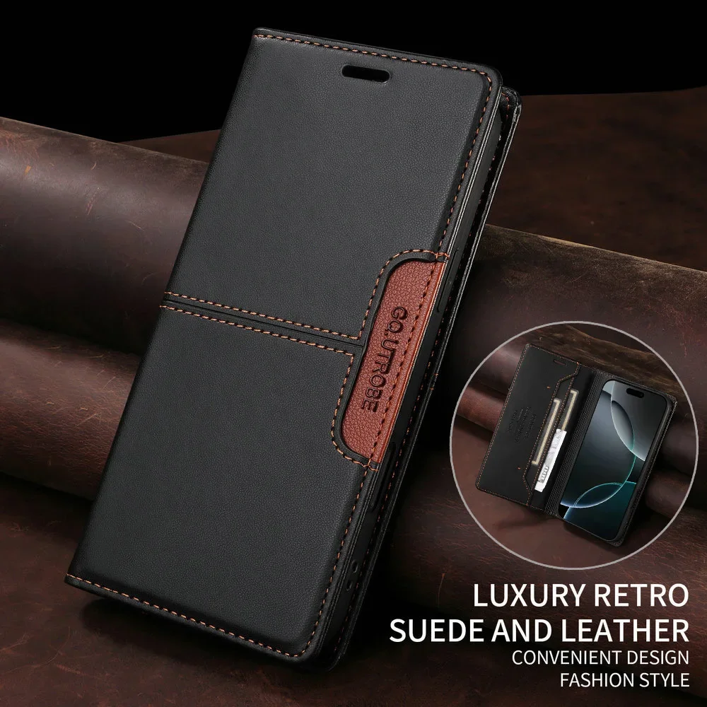 Anti-theft Brush Leather Flip Case for OPPO A96 4G Luxury Cover Magnetic Wallet Funda OPPO A76 A36 A 96 76 36 Card Book Cover